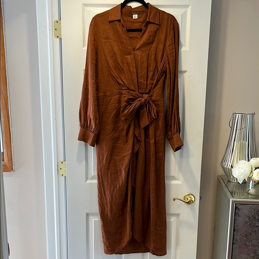 Linen Wrap Dress